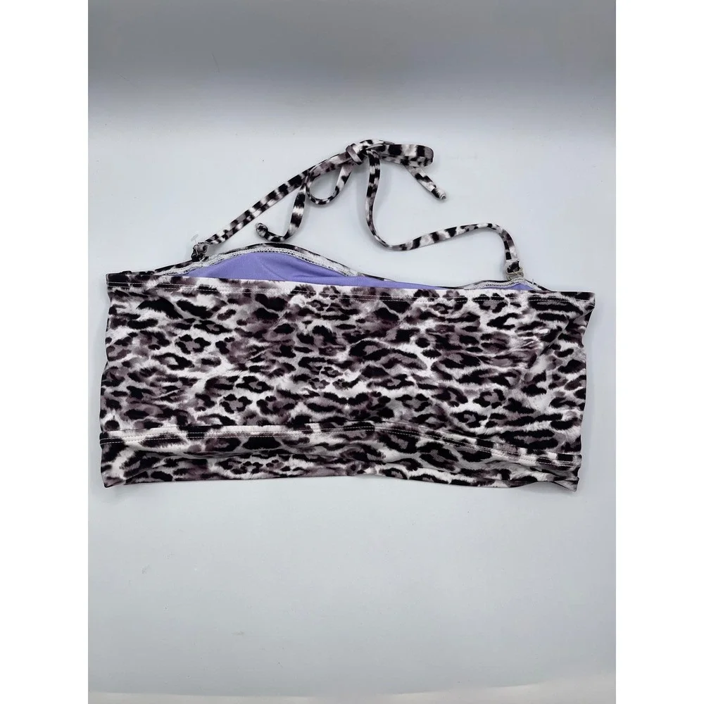 BECCA Bandeau Animal Print Swimsuit Top Women's Size‎ Large